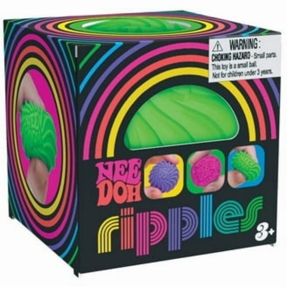 Nee Doh NeeDoh Ripples Stress Toy by Schylling - neon green